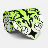 Green Custom Tribal Tattoo Design Krawatte (Gerollt)