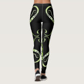 Green Custom Tribal Tattoo Design Leggings (Rückseite)