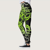 Green Custom Tribal Tattoo Design Leggings (Links)