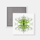 Green Custom Tribal Tattoo Design Magnet (Vorderseite/Rückseite)