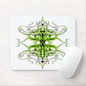 Green Custom Tribal Tattoo Design Mousepad (Mit Mouse)