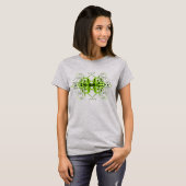 Green Custom Tribal Tattoo Design T-Shirt (Vorne ganz)