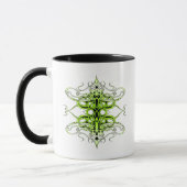 Green Custom Tribal Tattoo Design Tasse (Links)
