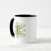 Green Custom Tribal Tattoo Design Tasse (Vorderseite Links)