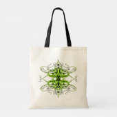 Green Custom Tribal Tattoo Design Tragetasche (Rückseite)