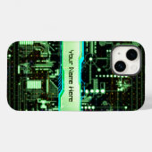 Green Customizable Circuit Board Case-Mate iPhone Hülle (Rückseite (Horizontal))