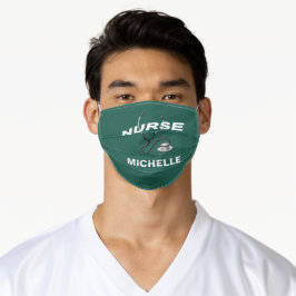 GREEN Customizing Name Nurse Mund-Nasen-Maske Aus Stoff