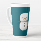 Green Cute Christmas Snowman Milchtasse (Linke Ecke)