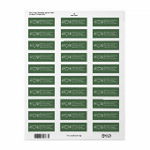 Green Cute Couple Monogram Heart Return Address (Vorne)