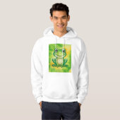 Green cute frog hoodie (Vorne ganz)