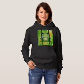 Green cute frog hoodie (Vorne ganz)