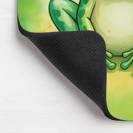 Green cute frog mousepad (Ecke)