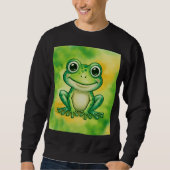 Green cute frog sweatshirt (Vorderseite)