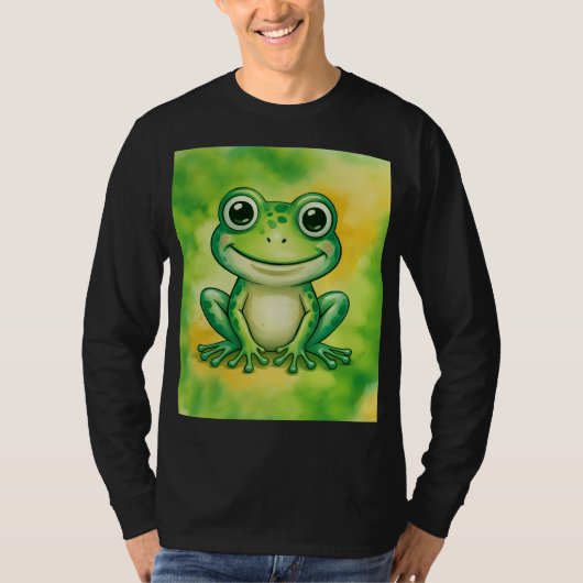Green cute frog T-Shirt (Vorderseite)
