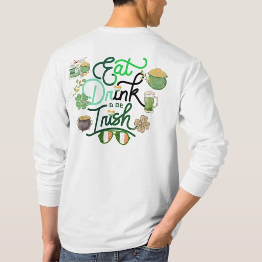 Green cute rainbow party patrick's day T-Shirt (Rückseite)