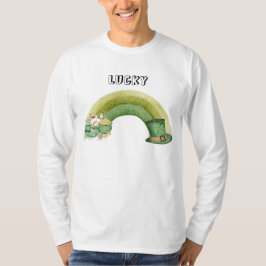 Green cute rainbow party patrick's day T-Shirt