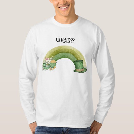 Green cute rainbow party patrick's day T-Shirt (Vorderseite)