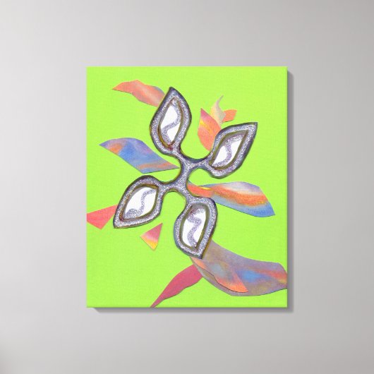 "Green Cutting Edge" - Kunstkanvas drucken Leinwanddruck (Vorderseite)