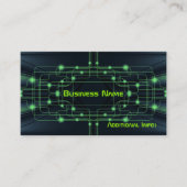 Green Cyber Circuits Business Card Visitenkarte (Vorderseite)