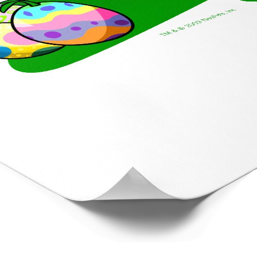 Green Cybunny rennt durch Negligationen Poster (Ecke)