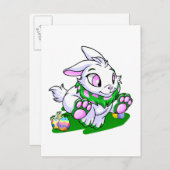 Green Cybunny rennt durch Negligationen Postkarte (Vorne/Hinten)