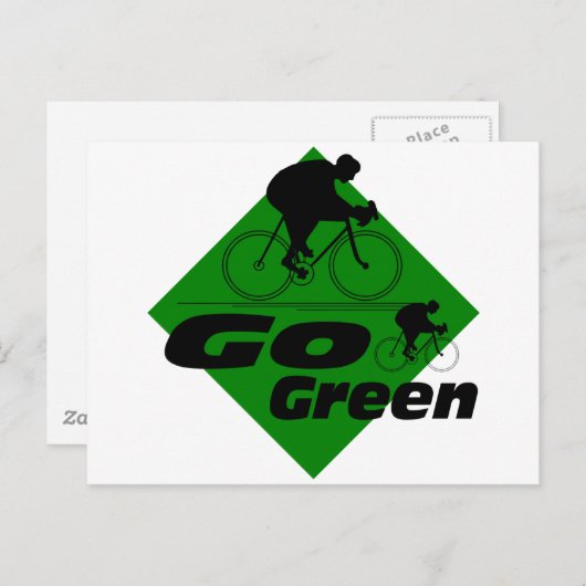 Green Cycle Postkarte (Vorne/Hinten)