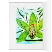 Green Cymbidium Orchid Card (Innen (Links))