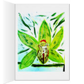 Green Cymbidium Orchid Card (Innen (Rechts))