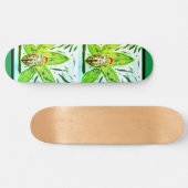 Green Cymbidium Orchid Skateboard (Horizontal)