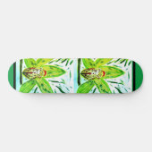Green Cymbidium Orchid Skateboard (Horizontal)