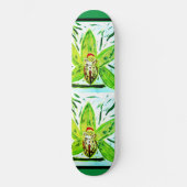 Green Cymbidium Orchid Skateboard (Vorderseite)
