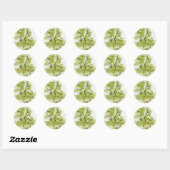 Green Cymbidium Orchid Wedding Stickers (Blatt)