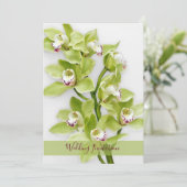 Green Cymbidium Orchid Weditation 12x18 Size Einladung (Stehend Vorderseite)
