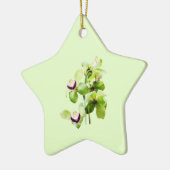Green Cymbidium Orchids Keramik Ornament (Links)