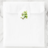 Green Cymbidium Orchids Runder Aufkleber (Tasche)