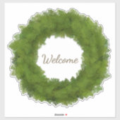 Green Cypress Kranz mit Individuelle Name oder Tex Aufkleber (Blatt)