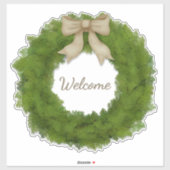 Green Cypress Kranz mit Individuelle Name oder Tex Aufkleber (Blatt)