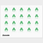 Green D20 Dice Danke Stickers (Blatt)