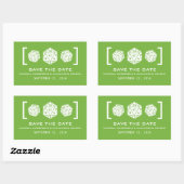 Green D20 Dice Gamer Save the Date Stickers (Blatt)