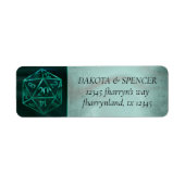 Green D20 | Fantasy Tabletop Würfel Address (Vorne)