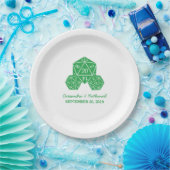 Green D20 Würfel Hochzeitspapier-Teller Pappteller (Party)