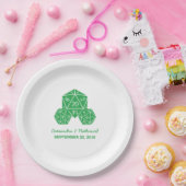 Green D20 Würfel Hochzeitspapier-Teller Pappteller (Party)