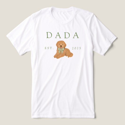 Green Dada Goldendoodle Puppy Birthday Tri-Blend Shirt (Design Vorderseite)