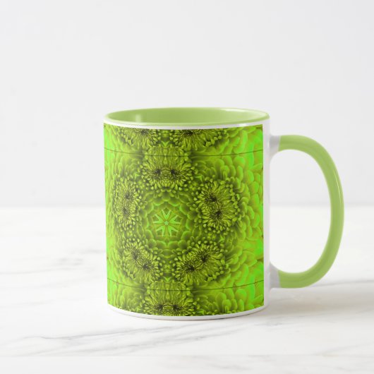 GREEN DAHLIA BLUME Abstrakt Tasse (Rechts)