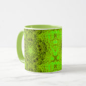 GREEN DAHLIA BLUME Abstrakt Tasse (Vorderseite Links)