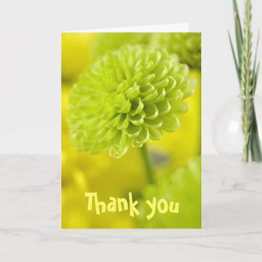 Green Dahlia Blume ... Dankeskarte (Vorderseite)