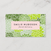 Green Dahlia Blume, Floristry, Blume Shop Visitenkarte (Vorderseite)