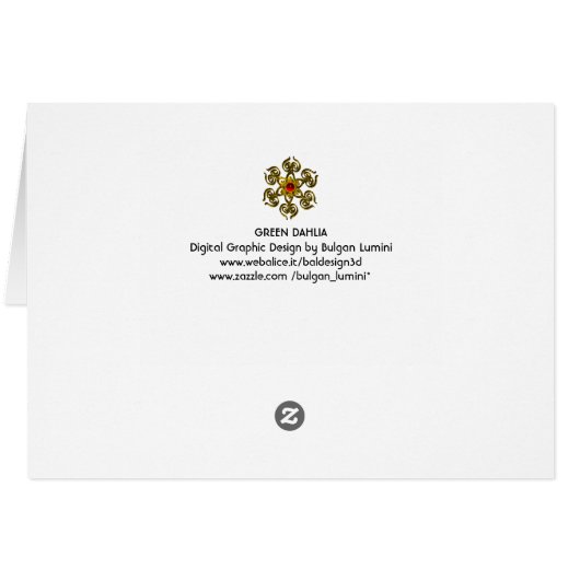 GREEN DAHLIA BLUME PETALS (Rückseite Horizontal)