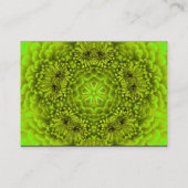 GREEN DAHLIA BLUME PETALS EMERALD GEM MONOGRAM VISITENKARTE (Rückseite)