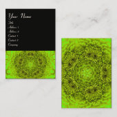 GREEN DAHLIA BLUME PETALS VISITENKARTE (Vorne/Hinten)